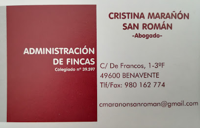 (Benavente) C. Maranon San Roman. Admon Fincas. Colegiado n. 39.597